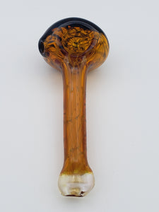 Dark Yellow Spoon with Dark Swirls