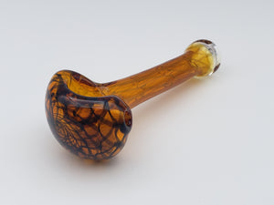 Dark Yellow Spoon with Dark Swirls