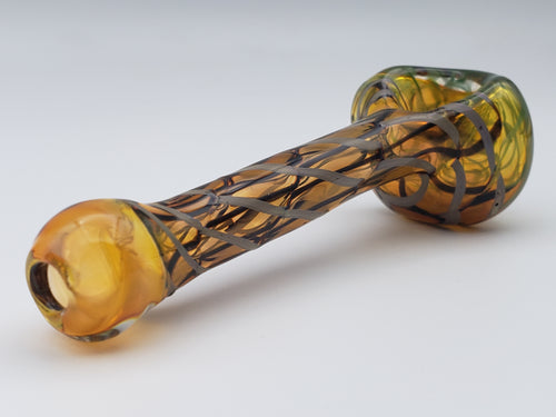 Grey Striped and Colorful Swirl Spoon