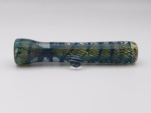 Green and Blue Swirl Chillum