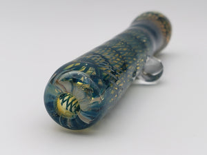 Green and Blue Swirl Chillum