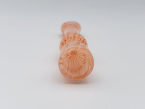 Pink Coil Chillum w/ Flat Mouth Piece by Key Glass