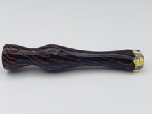 Load image into Gallery viewer, Black and Brown Flat Mouth Chillum