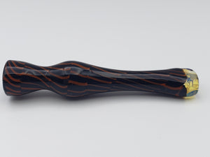 Black and Brown Flat Mouth Chillum