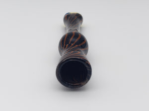 Black and Brown Flat Mouth Chillum