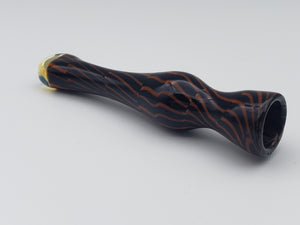 Black and Brown Flat Mouth Chillum