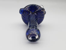 Load image into Gallery viewer, Blue Heady Spoon w/ Brown and Green Accents