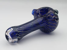 Load image into Gallery viewer, Blue Heady Spoon w/ Brown and Green Accents
