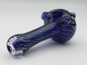 Blue Heady Spoon w/ Brown and Green Accents