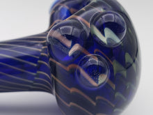 Load image into Gallery viewer, Blue Heady Spoon w/ Brown and Green Accents