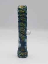 Load image into Gallery viewer, Green and Blue Swirl Chillum