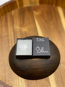 Small Clear THC Molecule Pendant