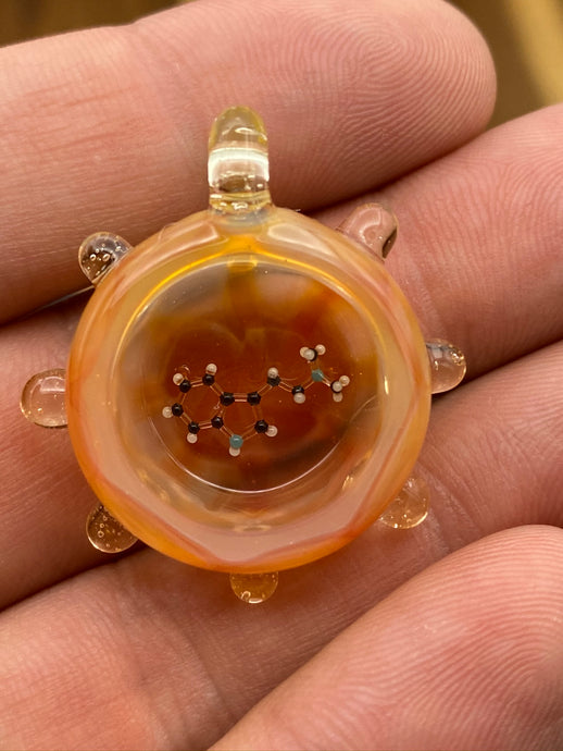 Heady Orange DMT Molecule Pendant