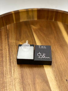 Small Clear THC Molecule Pendant