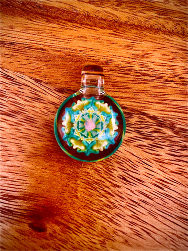 Lotus with opal center by Glass by Blake