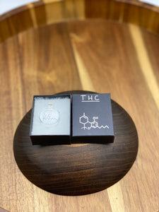Small Clear THC Molecule Pendant
