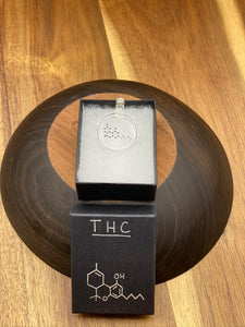 Small Clear THC Molecule Pendant