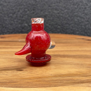 Red Carb Cap by Carpenter Glass