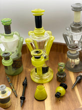 Load image into Gallery viewer, Heady Quad Recycler Rig Set by Heart and Mind glass